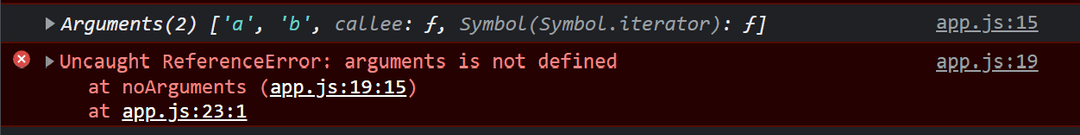 Arrow functions are missing arguments object