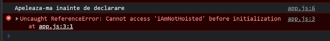 Arrow functions are not hoisted