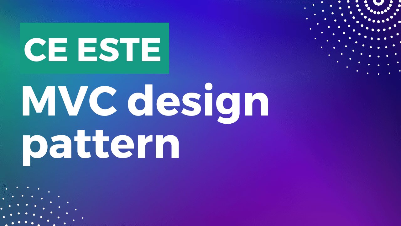 MVC design pattern