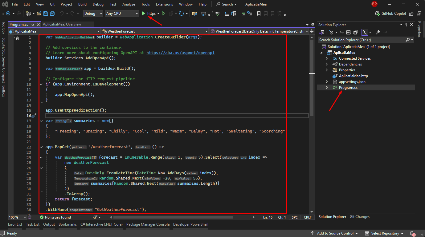 Structura unei soluții în Visual Studio